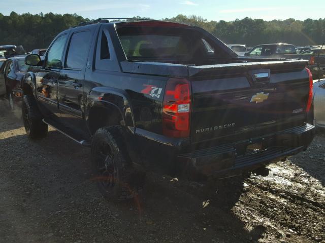 3GNTKFE75DG214913 - 2013 CHEVROLET AVALANCHE BLACK photo 3