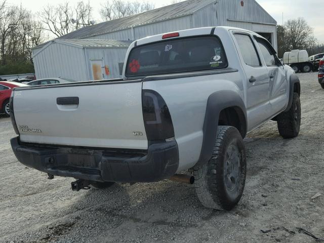 5TELU42N78Z531094 - 2008 TOYOTA TACOMA DOU SILVER photo 4