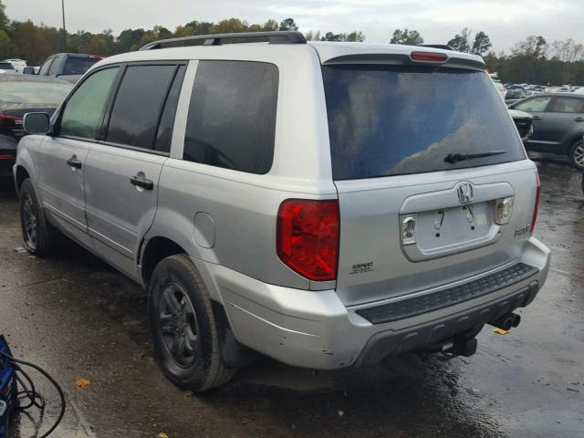 5FNYF18495B060026 - 2005 HONDA PILOT SILVER photo 3