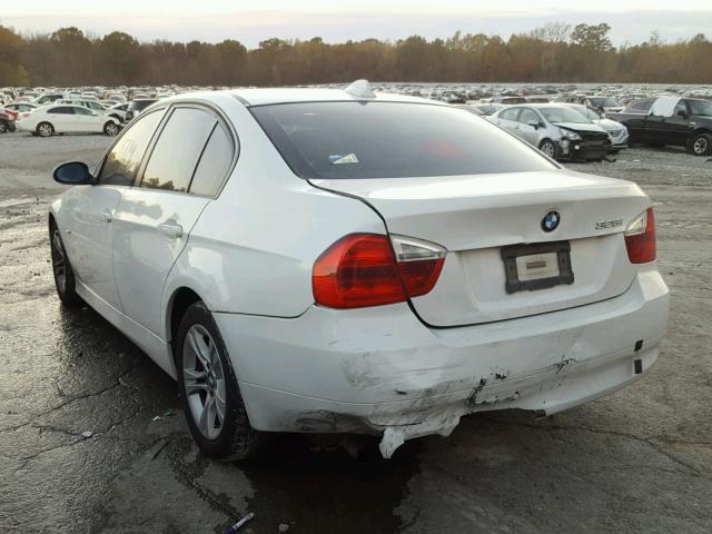 WBAVA37588NL58061 - 2008 BMW 328 I WHITE photo 3