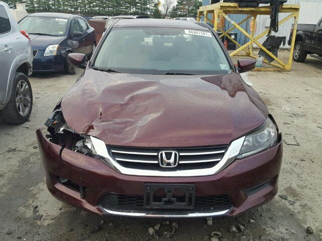 1HGCR2F36DA196043 - 2013 HONDA ACCORD LX BURGUNDY photo 9