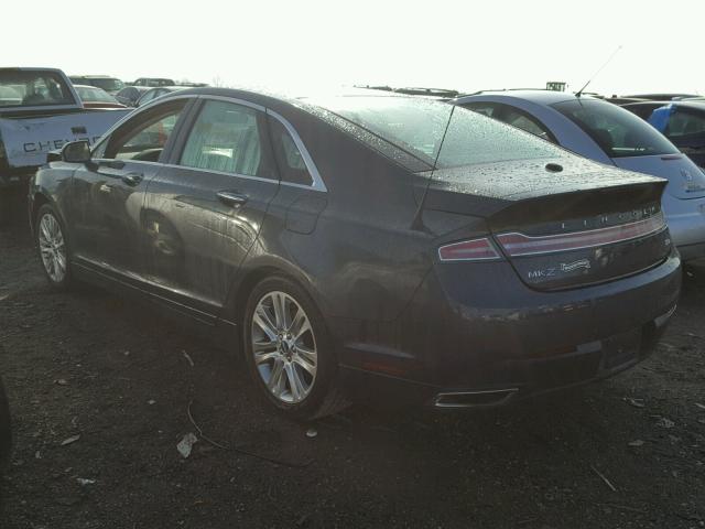 3LN6L2LU3ER817445 - 2014 LINCOLN MKZ HYBRID CHARCOAL photo 3