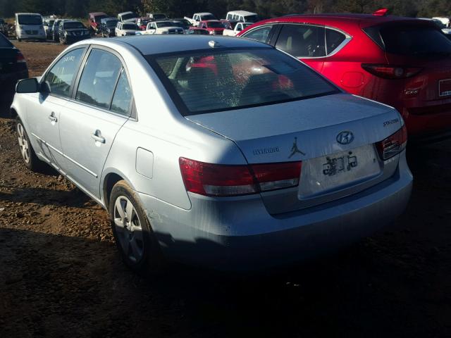 5NPET46C78H370060 - 2008 HYUNDAI SONATA GLS SILVER photo 3