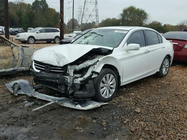 1HGCR3F87EA017012 - 2014 HONDA ACCORD EXL WHITE photo 2