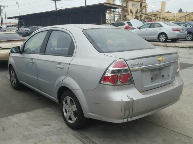 KL1TD5DEXAB110801 - 2010 CHEVROLET AVEO LS SILVER photo 3