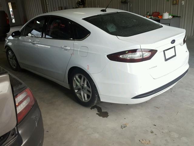 3FA6P0H77DR372602 - 2013 FORD FUSION SE WHITE photo 3