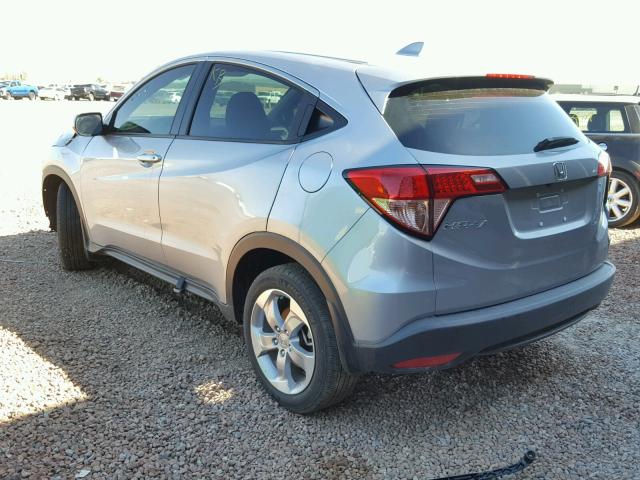 3CZRU5H36HM714015 - 2017 HONDA HR-V LX SILVER photo 3