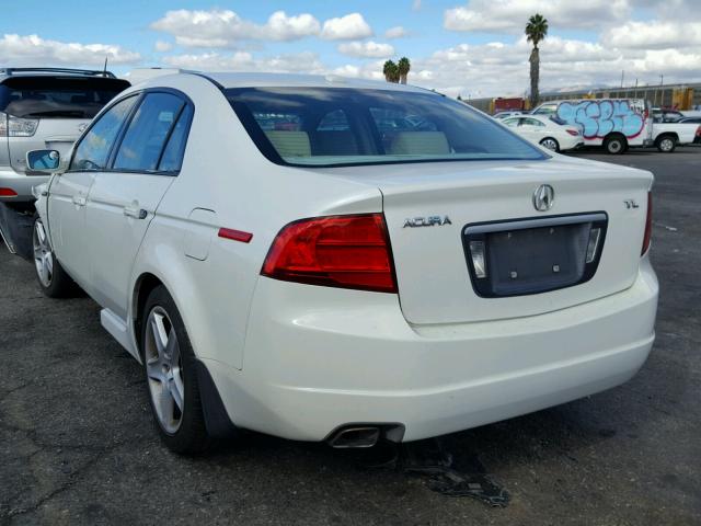 19UUA66285A044762 - 2005 ACURA TL WHITE photo 3