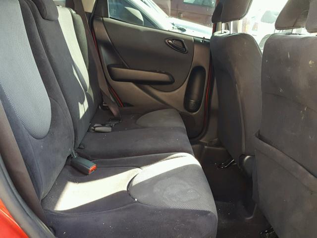 JHMGD38657S018830 - 2007 HONDA FIT S წითელი ფოტო 6