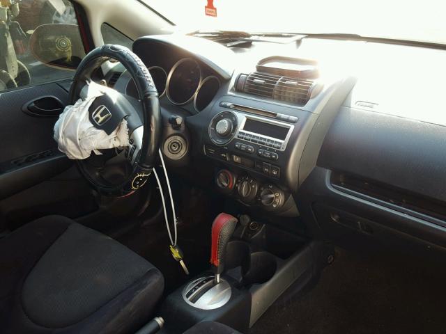 JHMGD38657S018830 - 2007 HONDA FIT S წითელი ფოტო 9