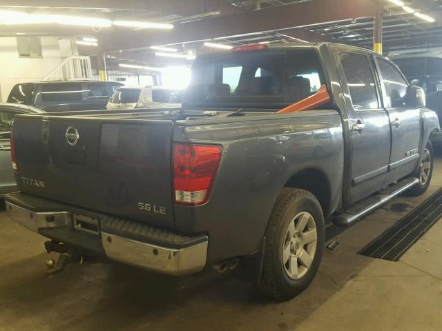 1N6AA07B47N228697 - 2007 NISSAN TITAN XE GRAY photo 4