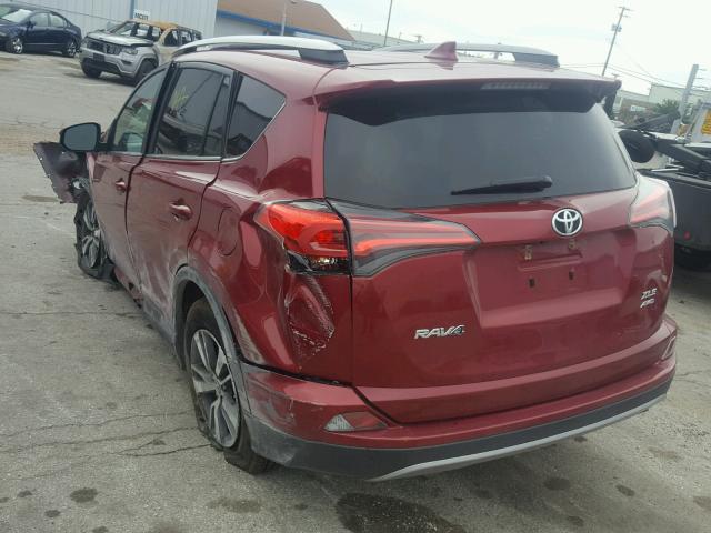 2T3RFREV4JW703340 - 2018 TOYOTA RAV4 ADVEN RED photo 3