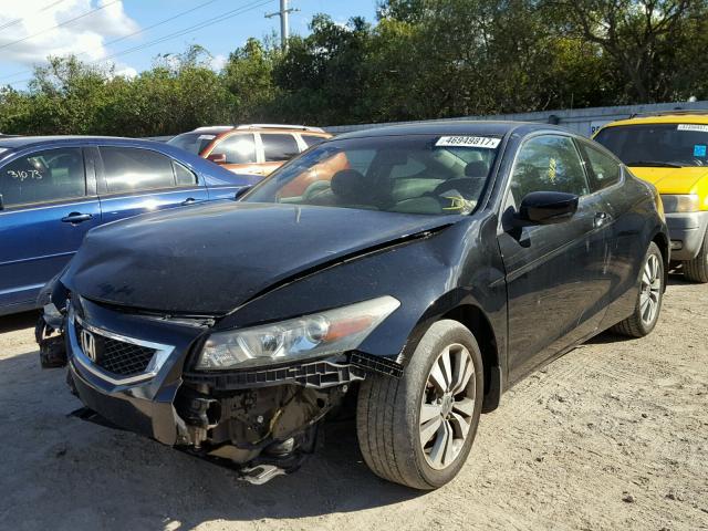 1HGCS12859A002481 - 2009 HONDA ACCORD EXL BLACK photo 2