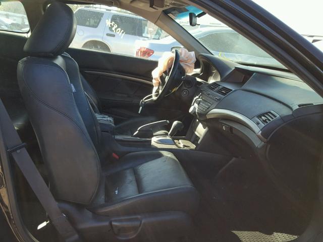 1HGCS12859A002481 - 2009 HONDA ACCORD EXL BLACK photo 5