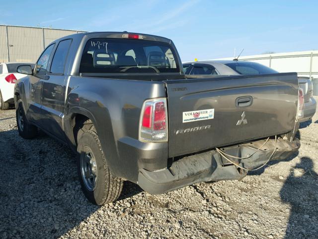 1Z7HC28K07S243547 - 2007 MITSUBISHI RAIDER LS GRAY photo 3