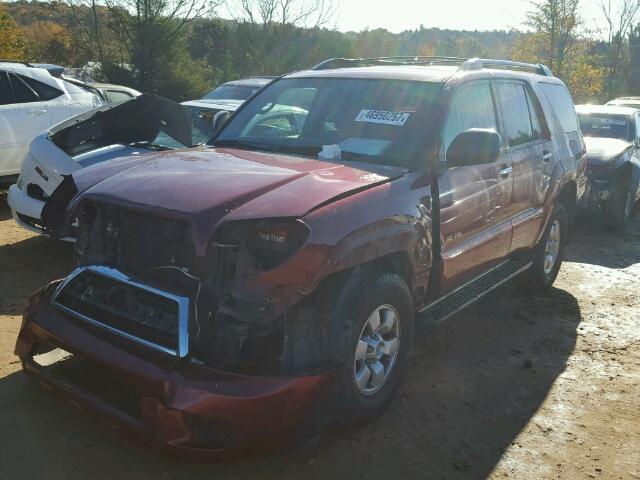 JTEBU14R08K009966 - 2008 TOYOTA 4RUNNER MAROON photo 2