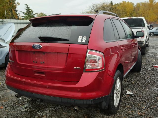 2FMDK38C19BA77267 - 2009 FORD EDGE SEL MAROON photo 4