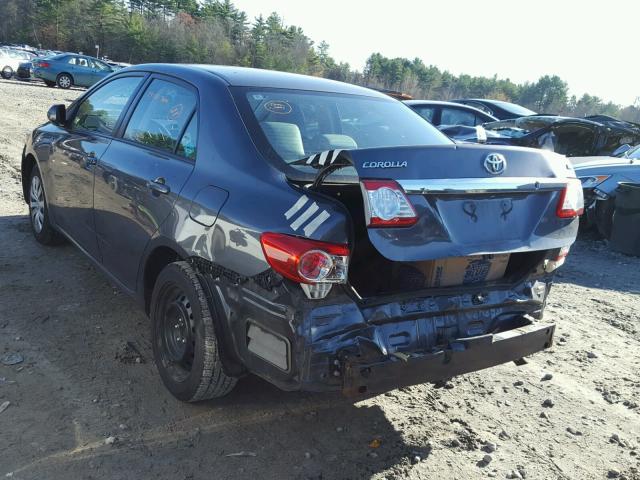 2T1BU4EE4CC791782 - 2012 TOYOTA COROLLA BA CHARCOAL photo 3