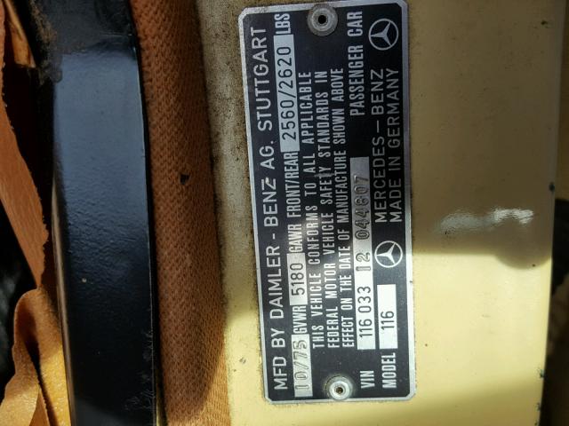 11603312044807 - 1976 MERCEDES-BENZ 450 SEL CREAM photo 10