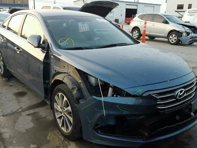 5NPE34AF7FH218097 - 2015 HYUNDAI SONATA SPO BLUE photo 1