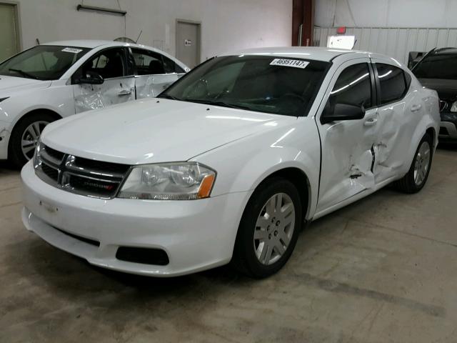 1C3CDZAB6DN690453 - 2013 DODGE AVENGER SE WHITE photo 2