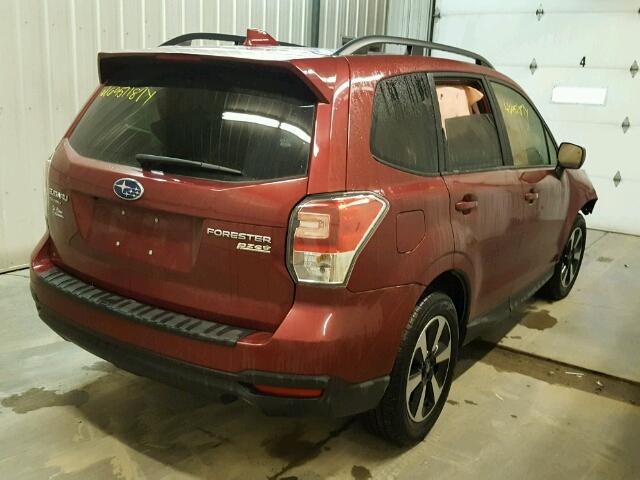 JF2SJAEC5HH523124 - 2017 SUBARU FORESTER 2 RED photo 4