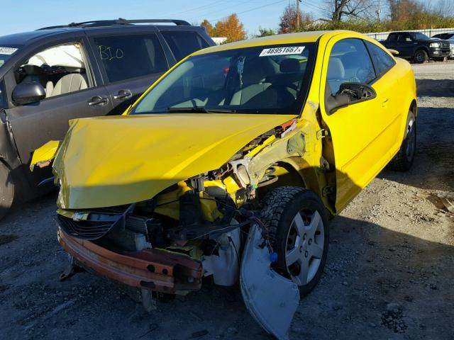 1G1AK18F887288598 - 2008 CHEVROLET COBALT LS YELLOW photo 2