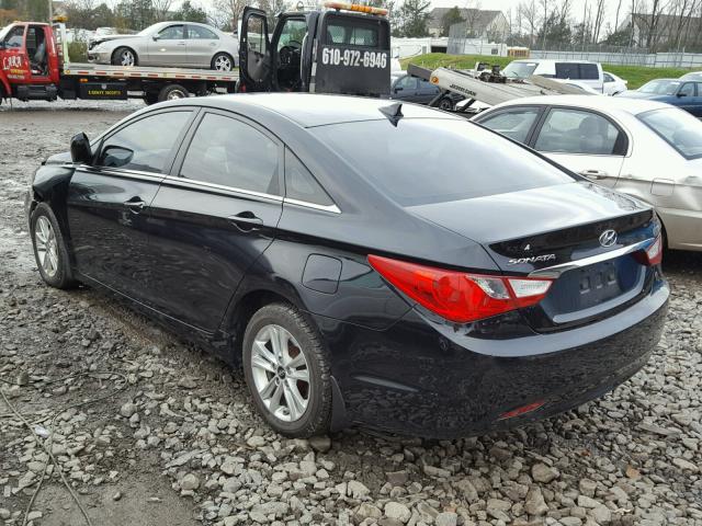 5NPEB4ACXDH553344 - 2013 HYUNDAI SONATA GLS BLACK photo 3