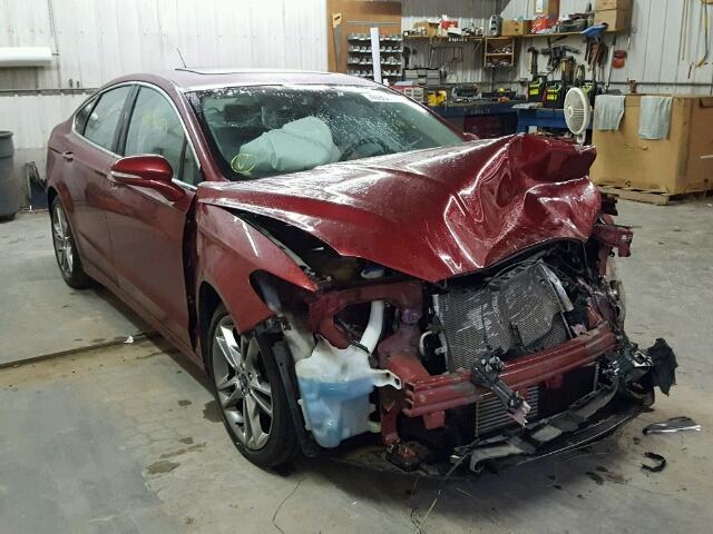 3FA6P0K9XDR273525 - 2013 FORD FUSION TIT RED photo 1
