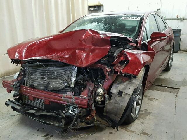 3FA6P0K9XDR273525 - 2013 FORD FUSION TIT RED photo 2