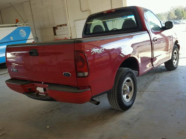 2FTRF17263CA05901 - 2003 FORD F150 RED photo 4