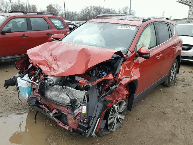 JTMRFREV9HJ161743 - 2017 TOYOTA RAV4 XLE MAROON photo 2