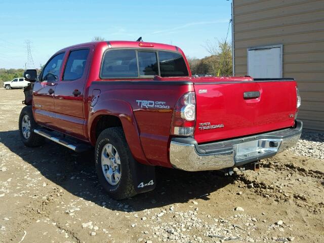 5TFLU4EN7CX035918 - 2012 TOYOTA TACOMA DOU RED photo 3