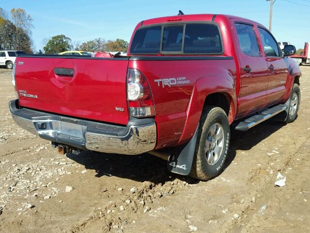 5TFLU4EN7CX035918 - 2012 TOYOTA TACOMA DOU RED photo 4