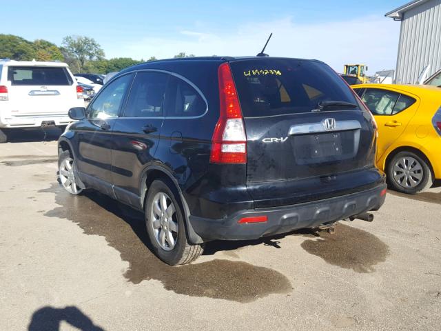 JHLRE48798C031097 - 2008 HONDA CR-V EXL BLACK photo 3