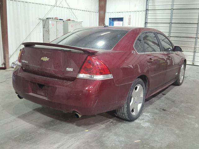 2G1WD57C691170353 - 2009 CHEVROLET IMPALA SS MAROON photo 4