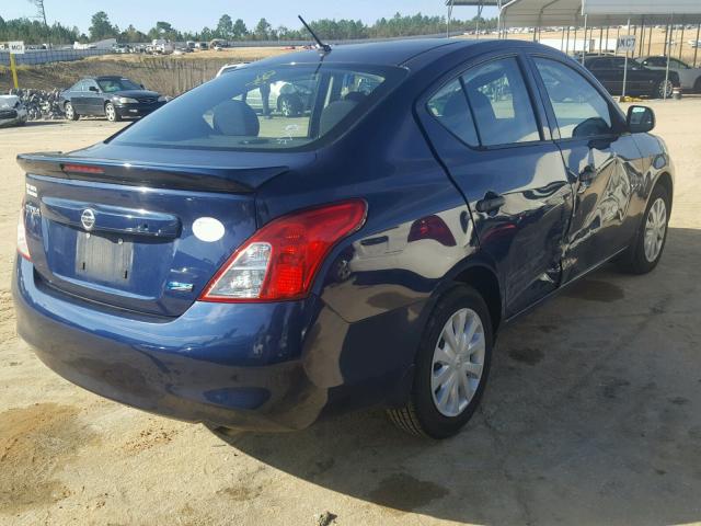 3N1CN7AP3DL885289 - 2013 NISSAN VERSA S BLUE photo 4