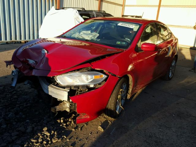 1C3CDFBA3DD333791 - 2013 DODGE DART SXT RED photo 2