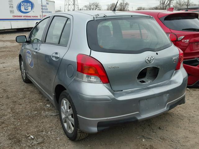 JTDKT903095237005 - 2009 TOYOTA YARIS SILVER photo 3