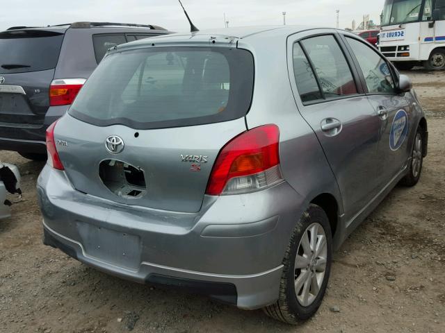 JTDKT903095237005 - 2009 TOYOTA YARIS SILVER photo 4