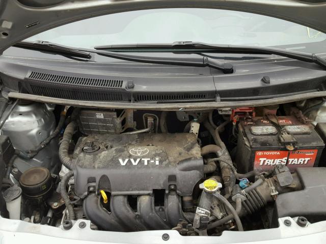 JTDKT903095237005 - 2009 TOYOTA YARIS SILVER photo 7