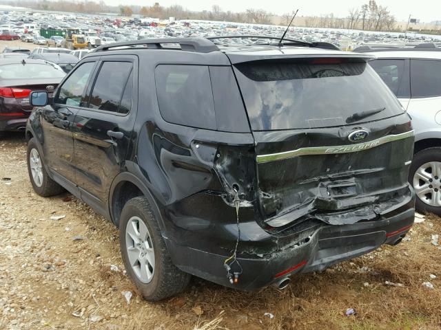 1FM5K8B82DGB22188 - 2013 FORD EXPLORER BLACK photo 3