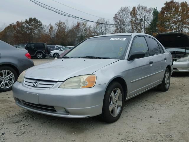 2HGES16591H536694 - 2001 HONDA CIVIC LX SILVER photo 2