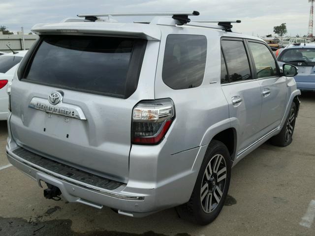 JTEBU5JR8F5217178 - 2015 TOYOTA 4RUNNER SR SILVER photo 4