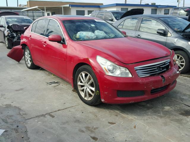 JNKBV61E98M221011 - 2008 INFINITI G35 RED photo 1