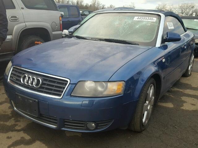 WAUDT48H94K015811 - 2004 AUDI A4 QUATTRO BLUE photo 2