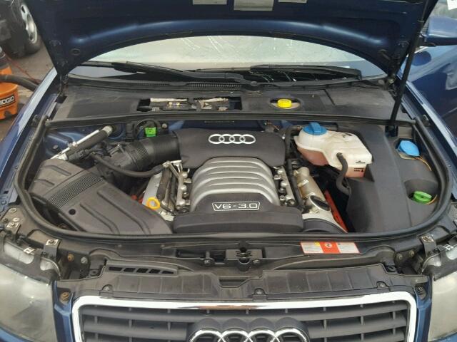 WAUDT48H94K015811 - 2004 AUDI A4 QUATTRO BLUE photo 7