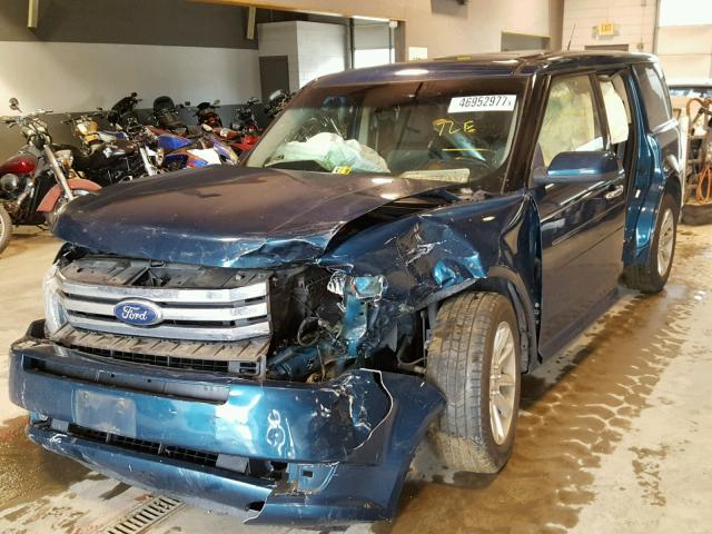 2FMGK5CCXBBD04462 - 2011 FORD FLEX SEL TEAL photo 2