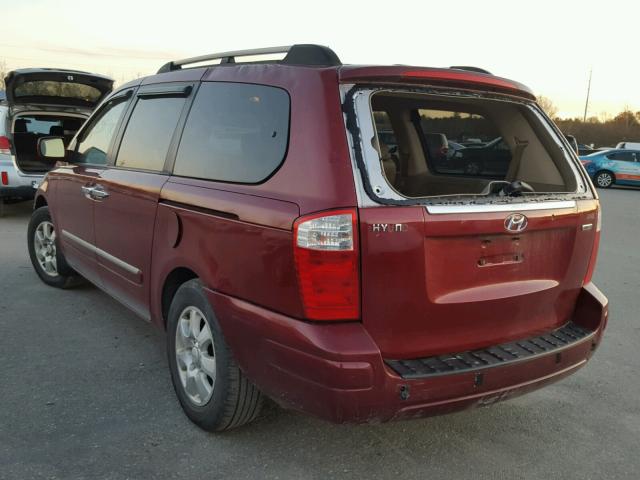 KNDMC233386054864 - 2008 HYUNDAI ENTOURAGE RED photo 3