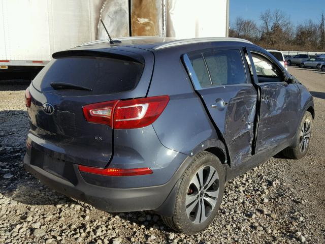 KNDPCCA22D7524321 - 2013 KIA SPORTAGE E BLUE photo 4